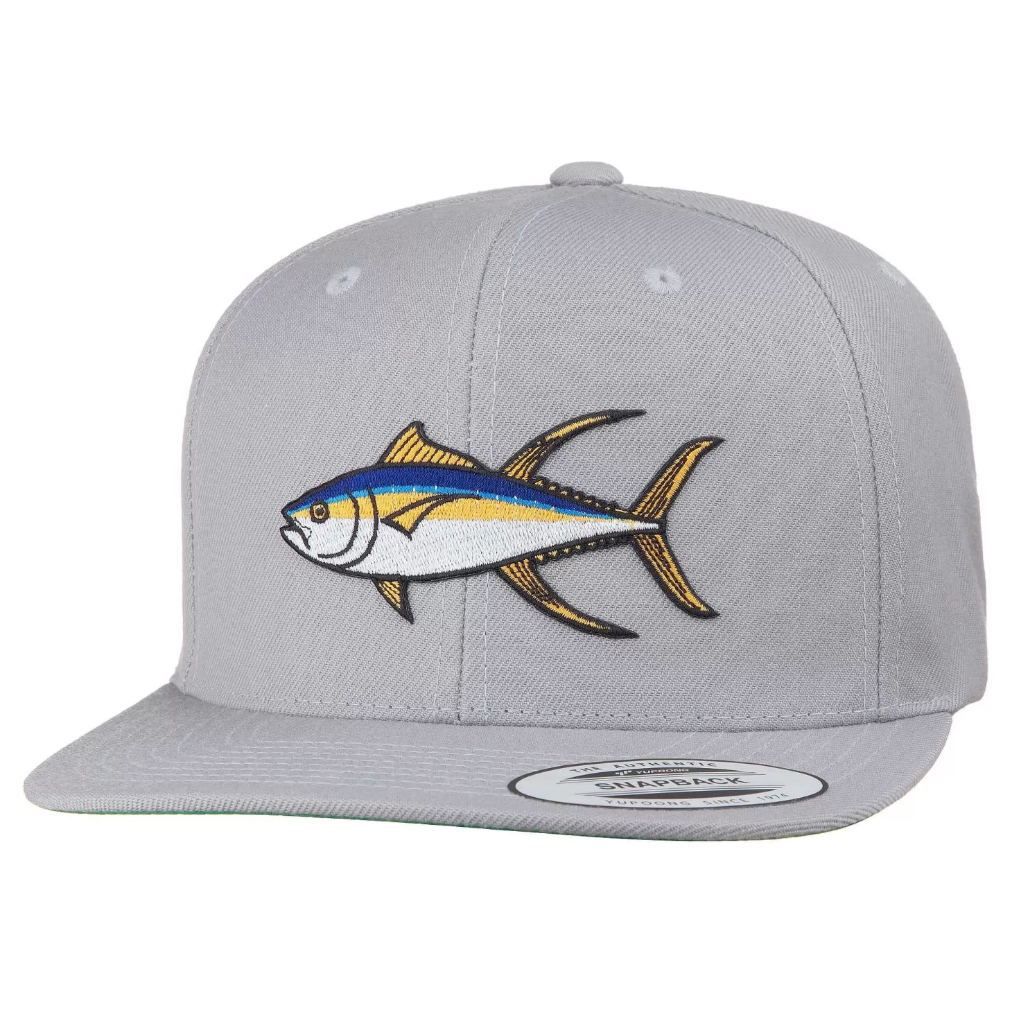 HiFishGear HFG - Ahi Silver Flat Bill Snapback Hat