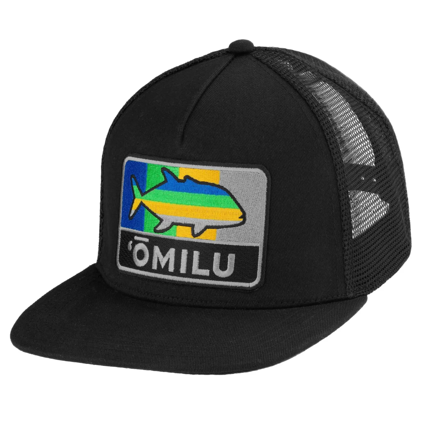 Hifishgear HFG - Black Omilu Flat Bill Trucker Hat (Big Head Special)
