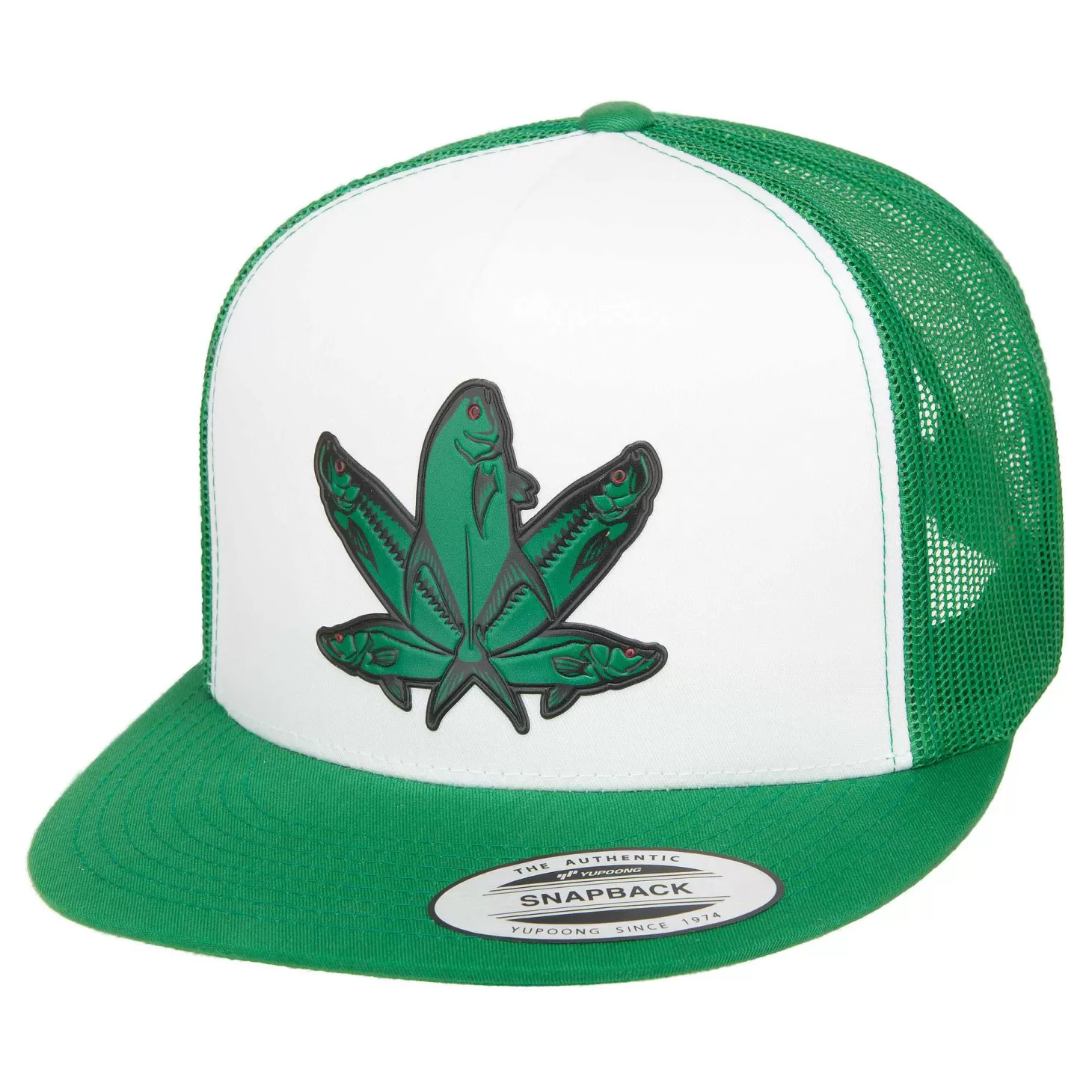 Hifishgear HFG - Florida Green Fish Kelly Green Flat Bill Snapback Hat