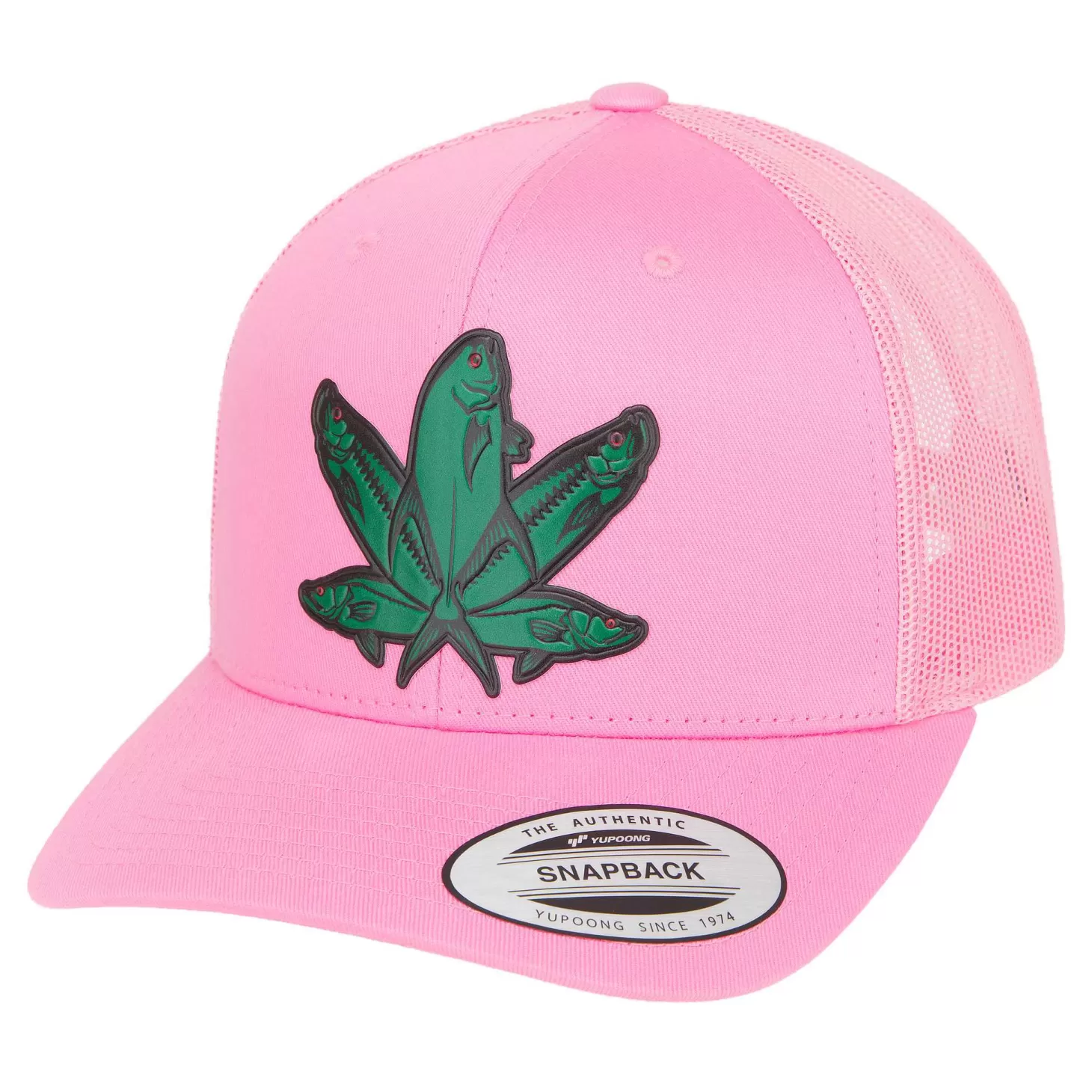 Hifishgear HFG - Florida Green Fish Pink Snapback Classic Trucker Hat