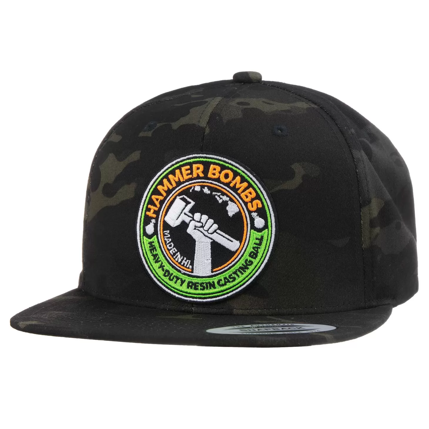 HiFishGear HFG - HammerBombs® MultiCam® Black Flat Bill Snapback Hat