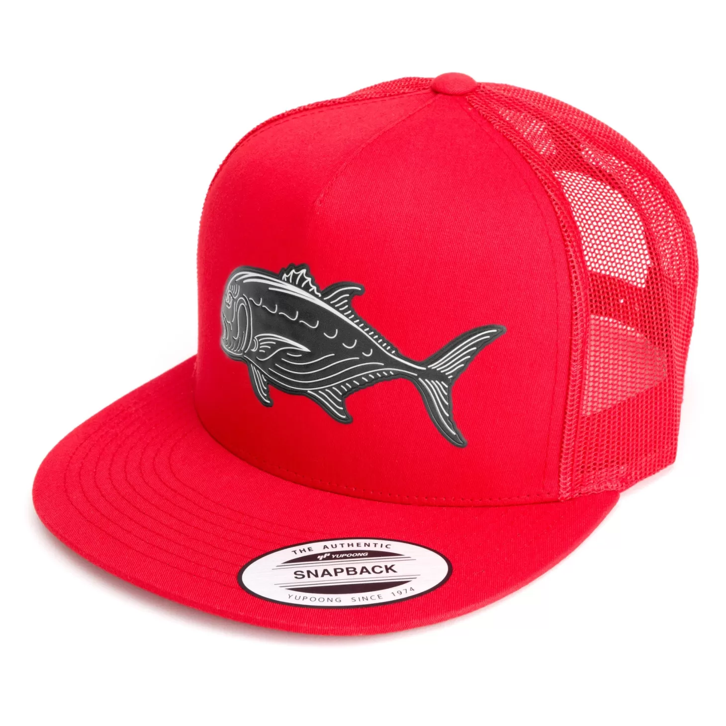 Hifishgear HFG - JDM Ulua Red Snapback Flat Bill Trucker Hat