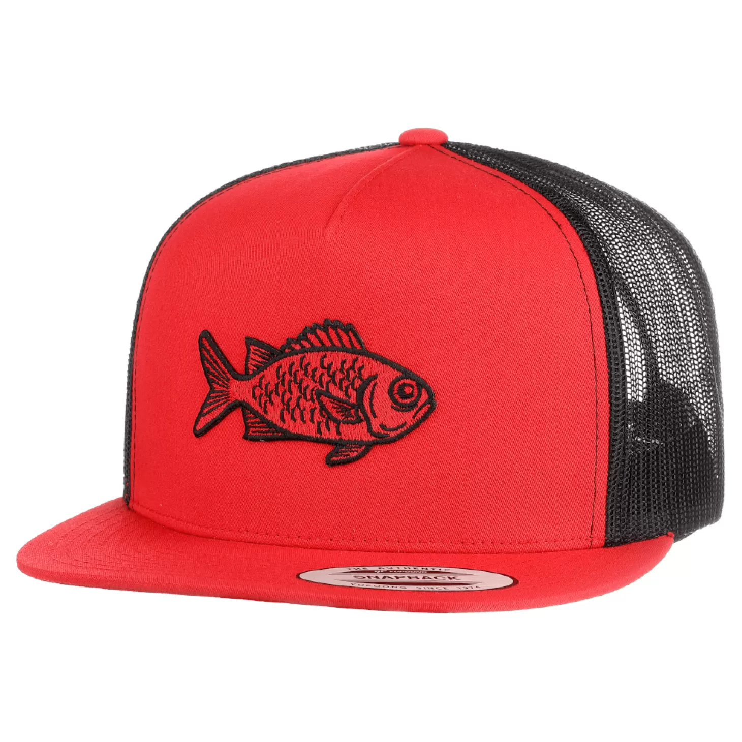 Hifishgear HFG - Menpachi Red/Black Snapback Flat Bill Trucker Hat