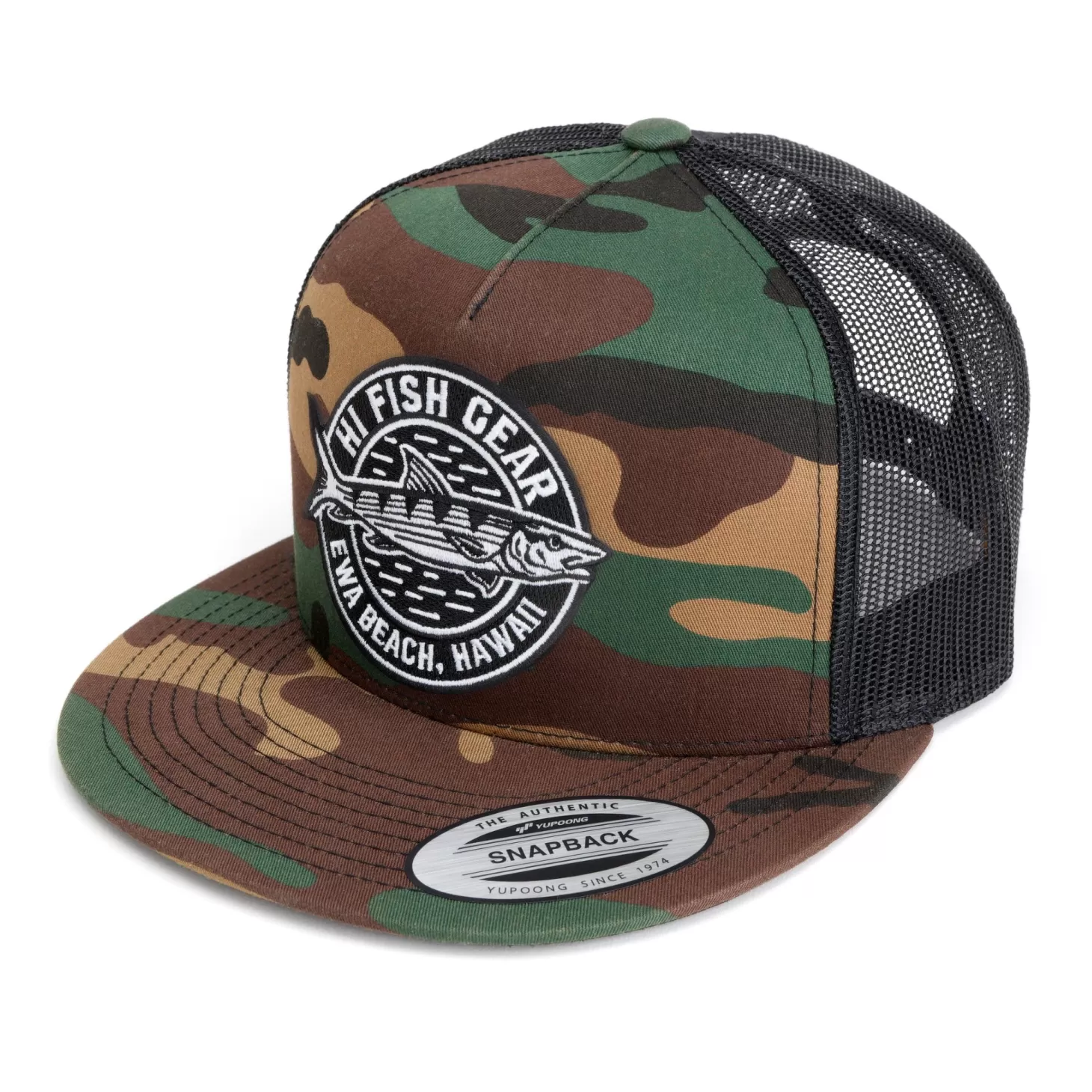 Hifishgear HFG - Oio Crest Camo Flatbill Snapback Trucker