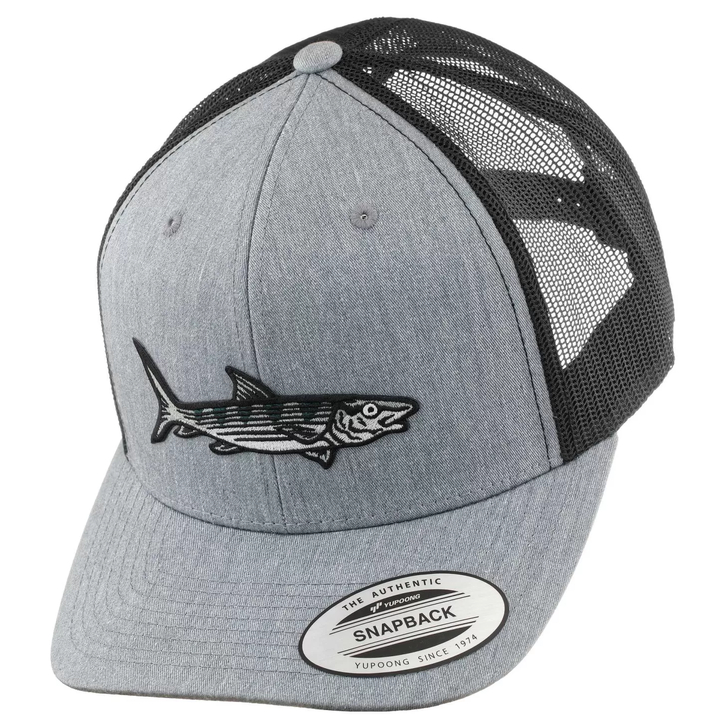 Hifishgear HFG - Oio Heather Gray/Black Snapback Classic Trucker Hat