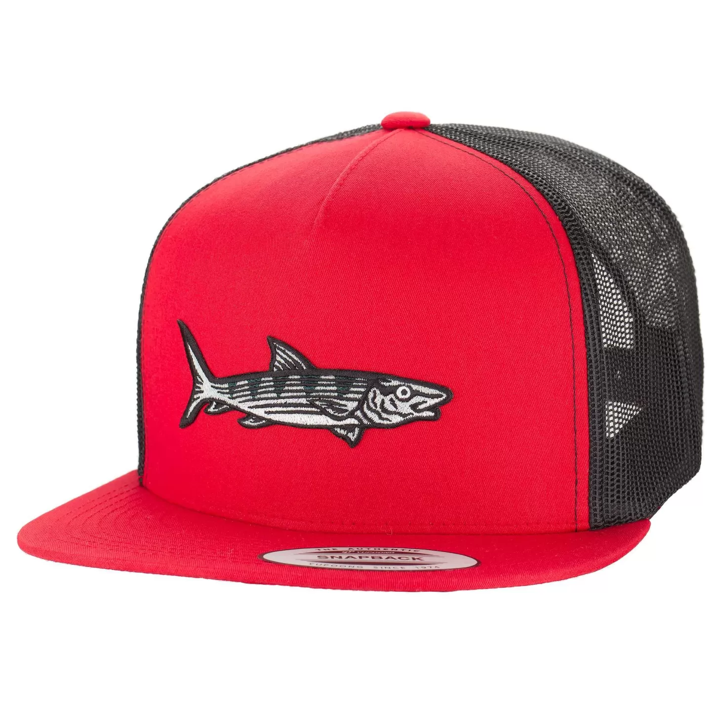 HiFishGear HFG - Oio Red/Black Snapback Flat Bill Trucker Hat