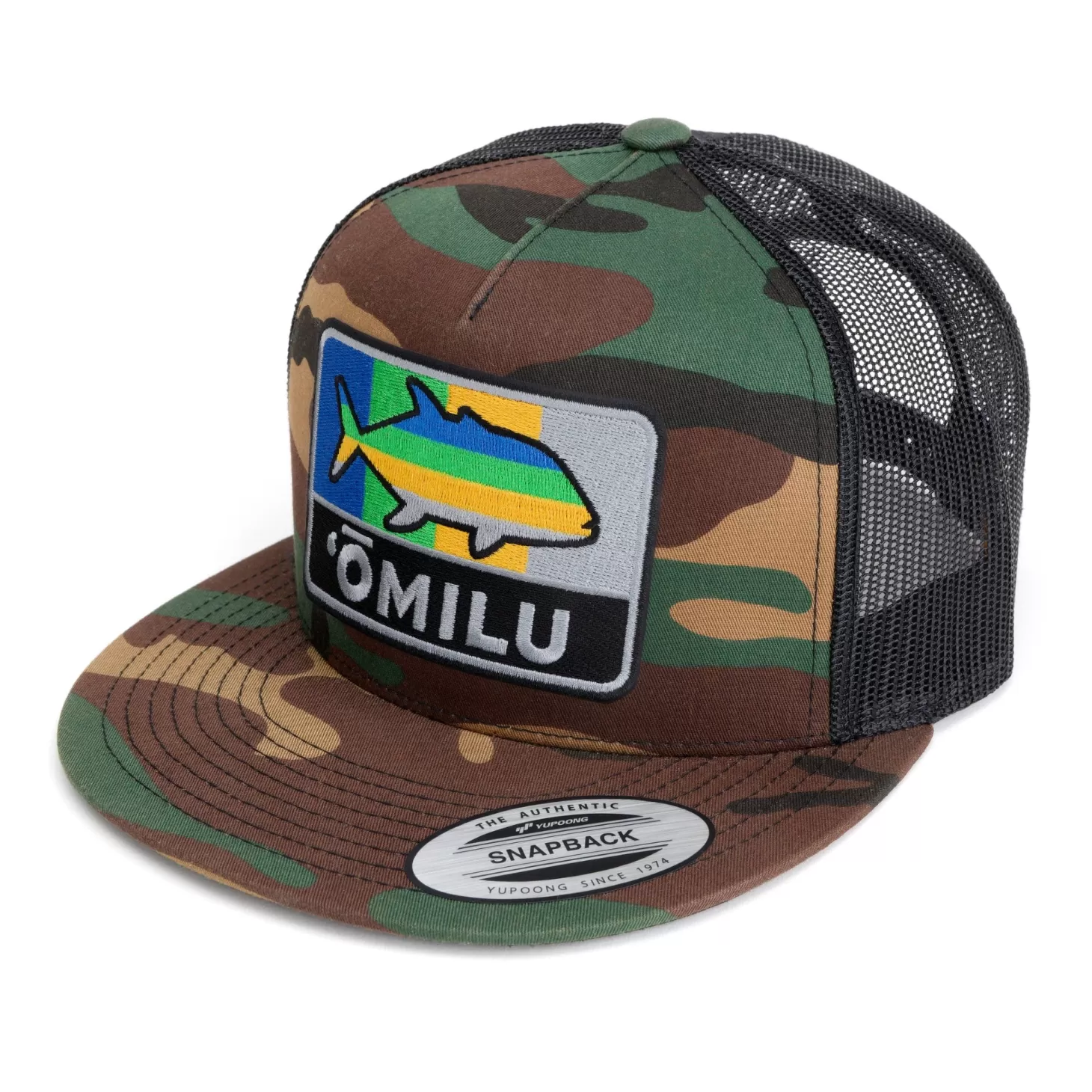 Hifishgear HFG - Omilu Camo FlatBill Snapback Trucker Hat