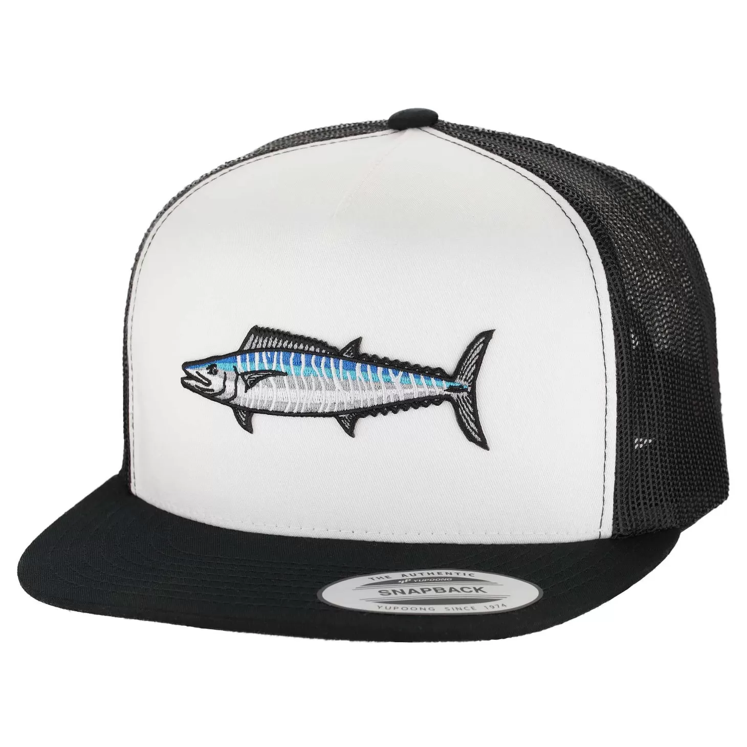 HiFishGear HFG - Ono Black/White Snapback Flat Bill Trucker Hat