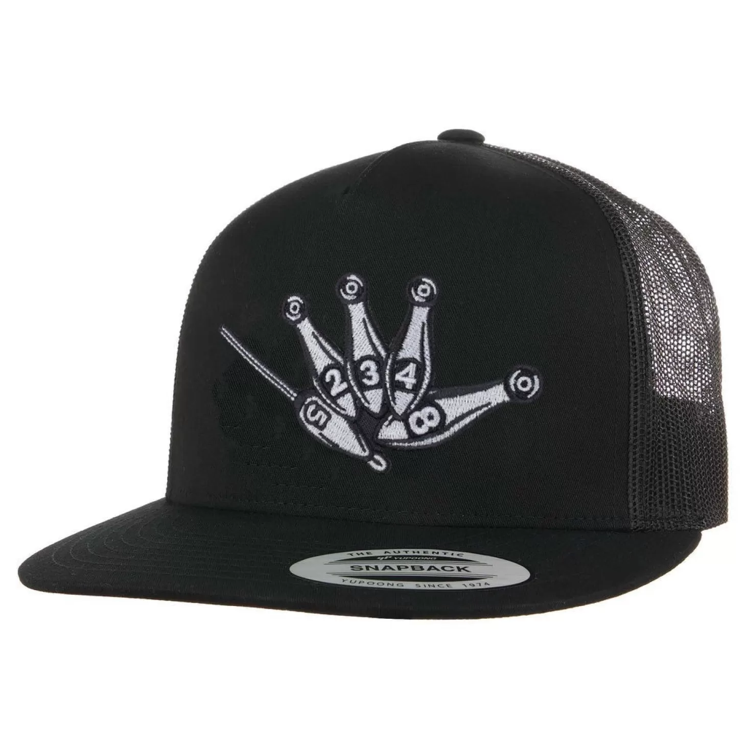 Hifishgear HFG - Throw Da Shaka Black Flat Bill Trucker Hat