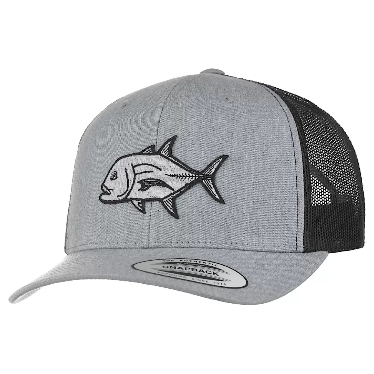 HiFishGear HFG - Ulua Heather/Black Snapback Classic Trucker Hat