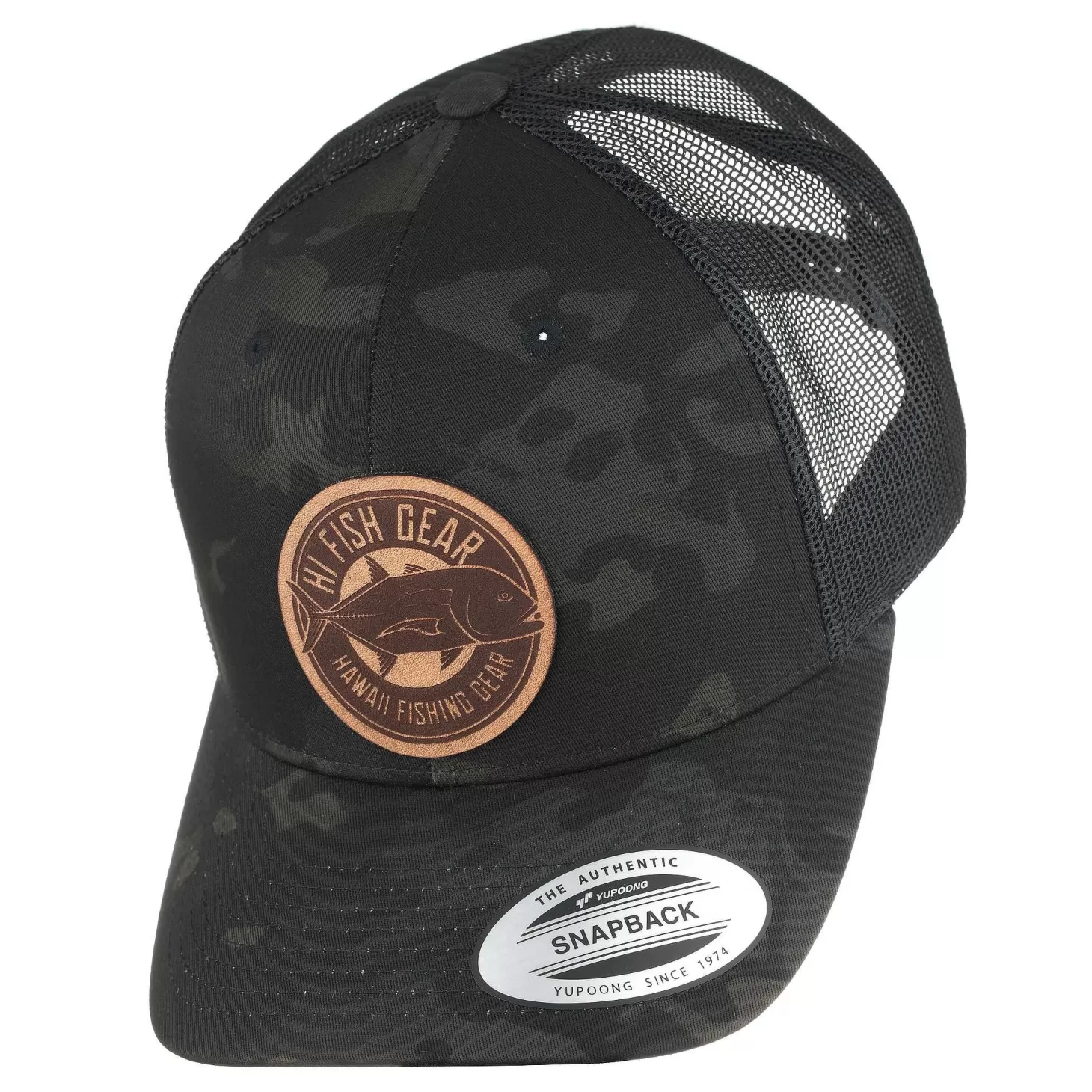 Hifishgear HFG - Ulua Leather MultiCam® Black Classic Snapback Trucker