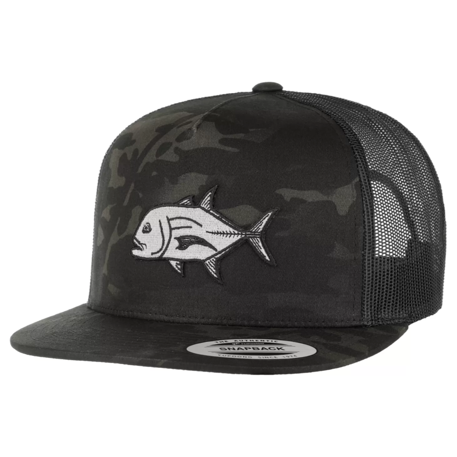 Hifishgear HFG - Ulua MultiCam® Black Flat Bill Snapback Trucker Hat