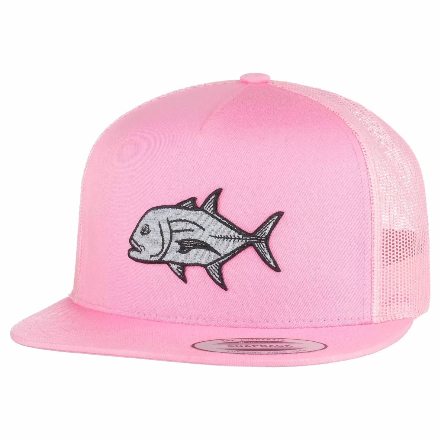 HiFishGear HFG - Ulua Pink Flat Bill Snapback Trucker Hat