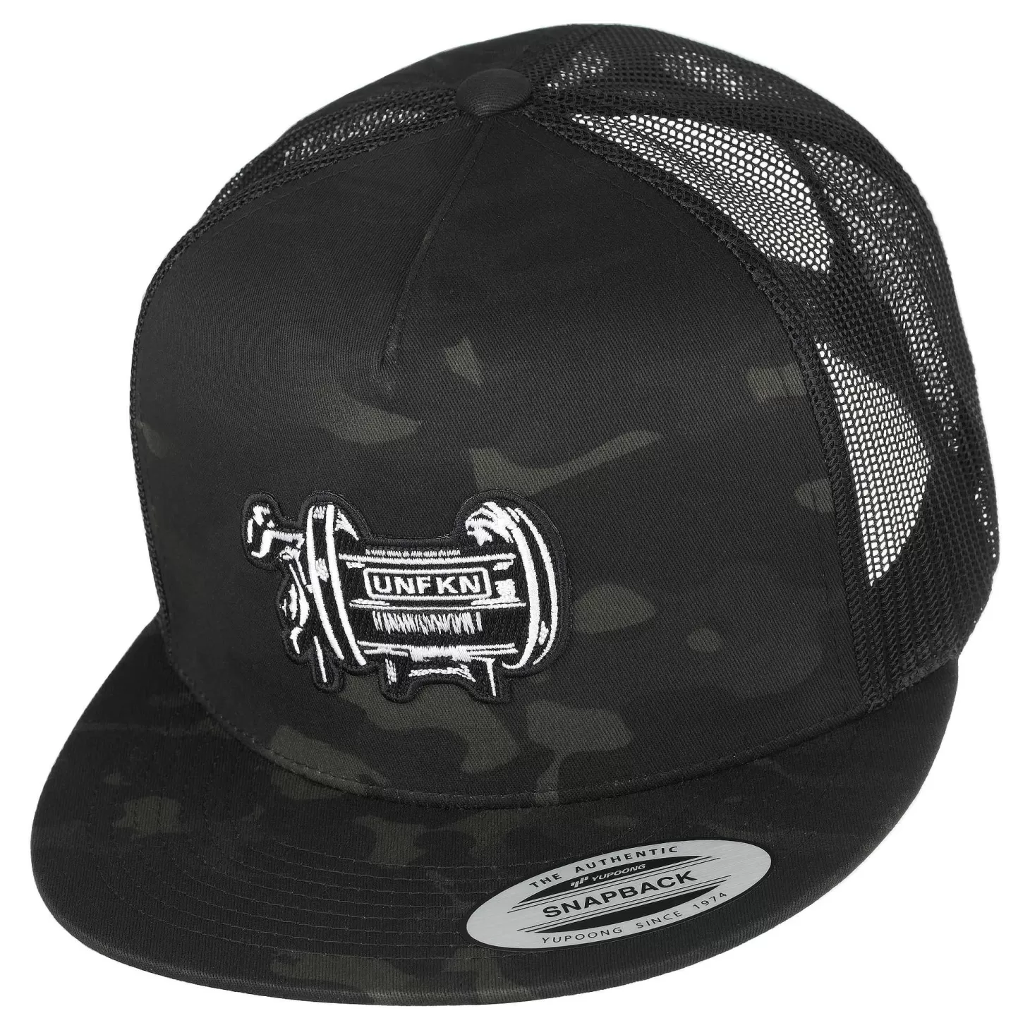 Hifishgear HFG - UNFKN Reel MultiCam® Black Flat Bill Snapback Trucker Hat