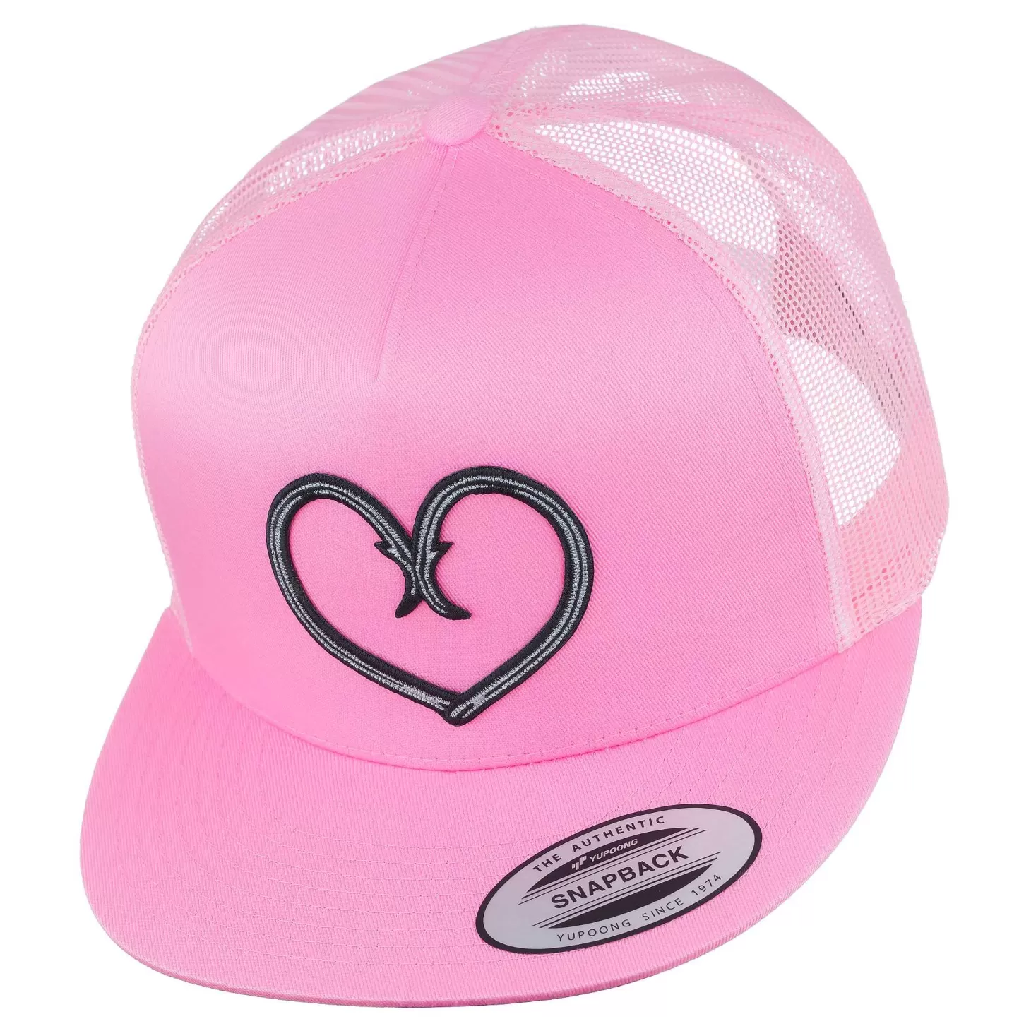 Hifishgear HFG -Hooked Pink Flat Bill Snapback Trucker Hat