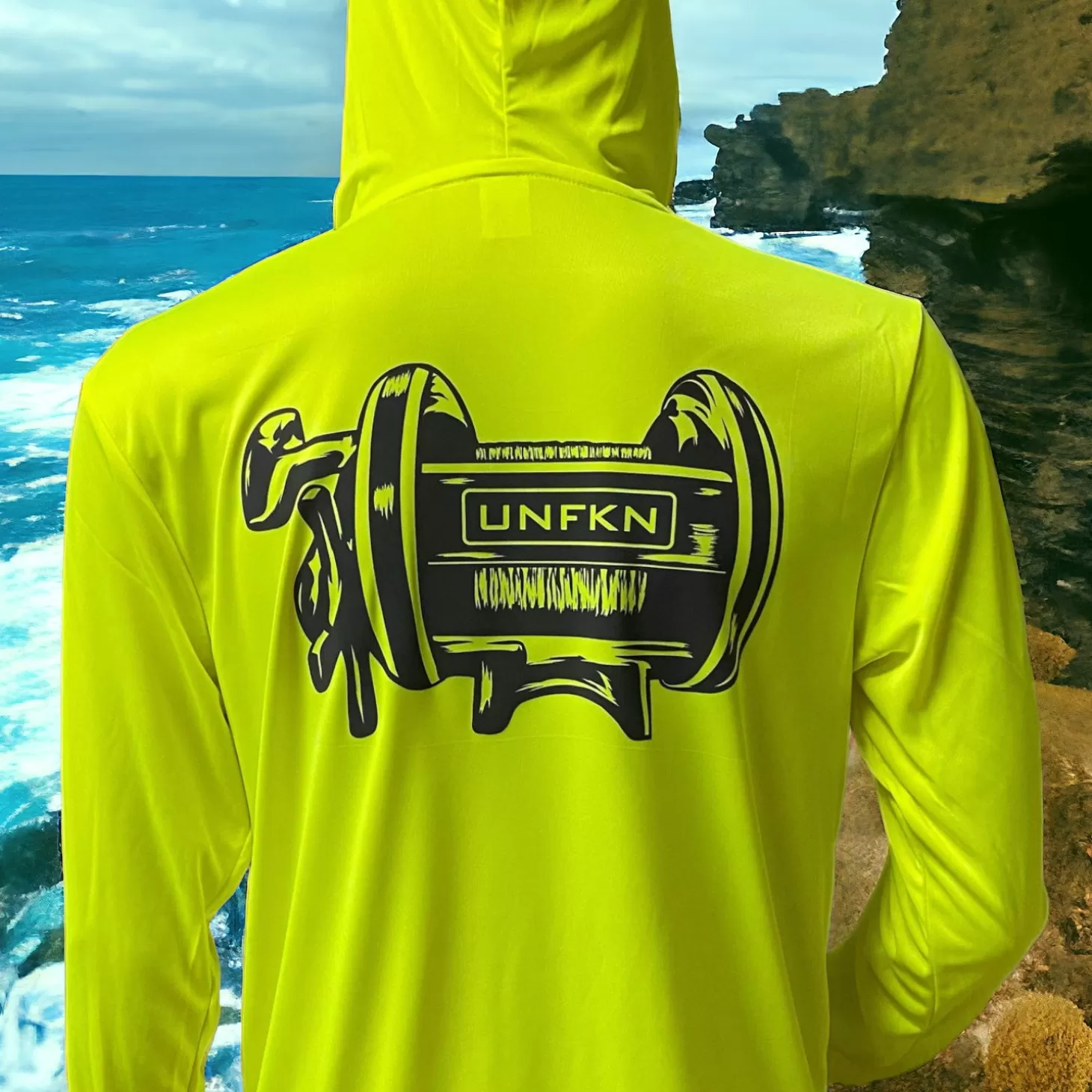 Hifishgear HFG UNFKN Reflective UV Performance Hoodie (Safety Green)