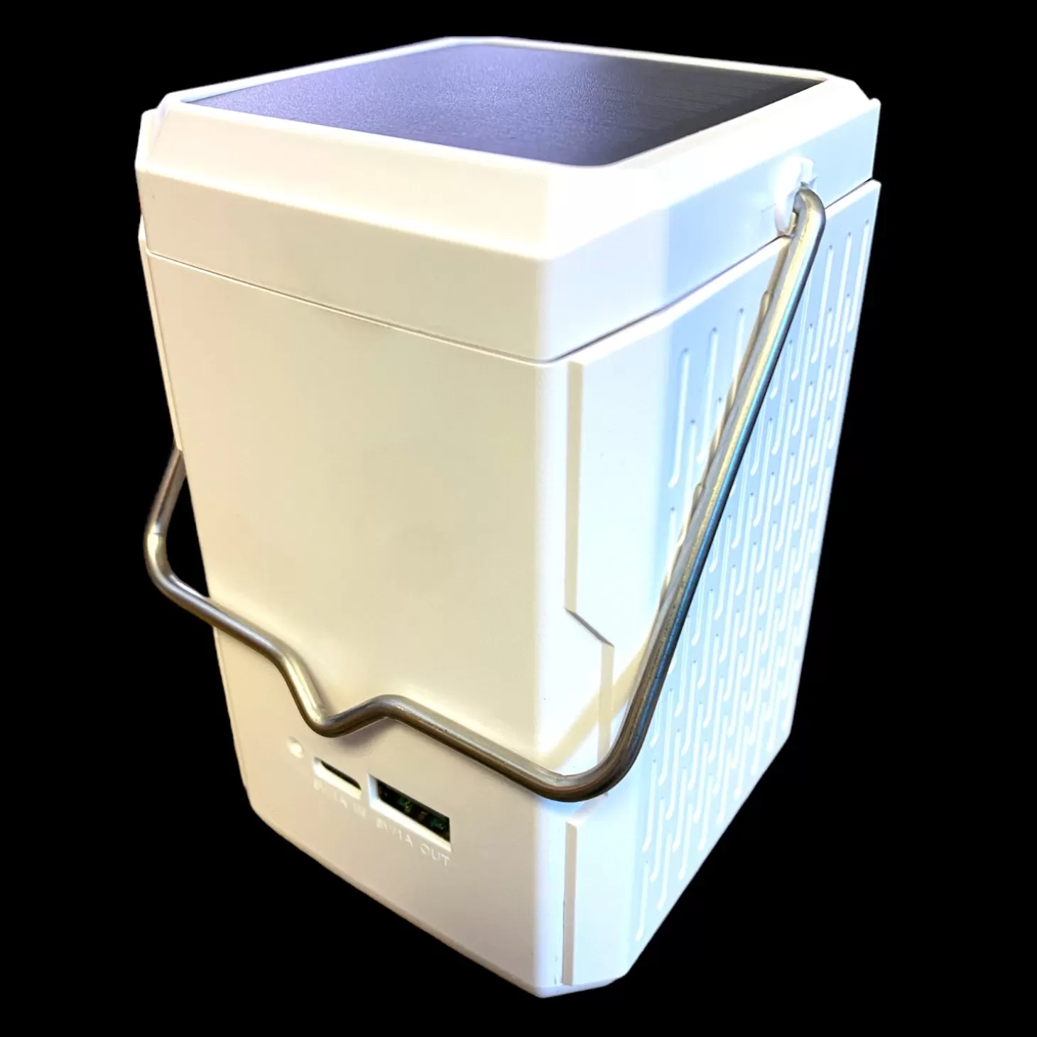 HFGA Rechargeable Camping Lantern & Power Bank With Solar Panel & Hand Crank